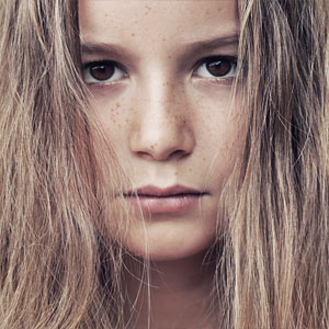 Girl close-up portrait